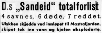 Haugesunds dagblad 6. desember 1951.