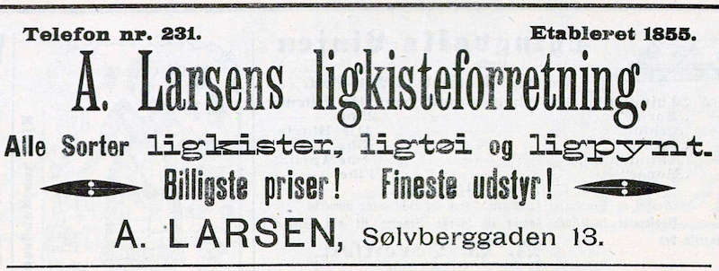 Annonse fra 1898.