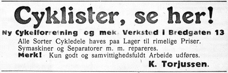 Annonse fra 1916.