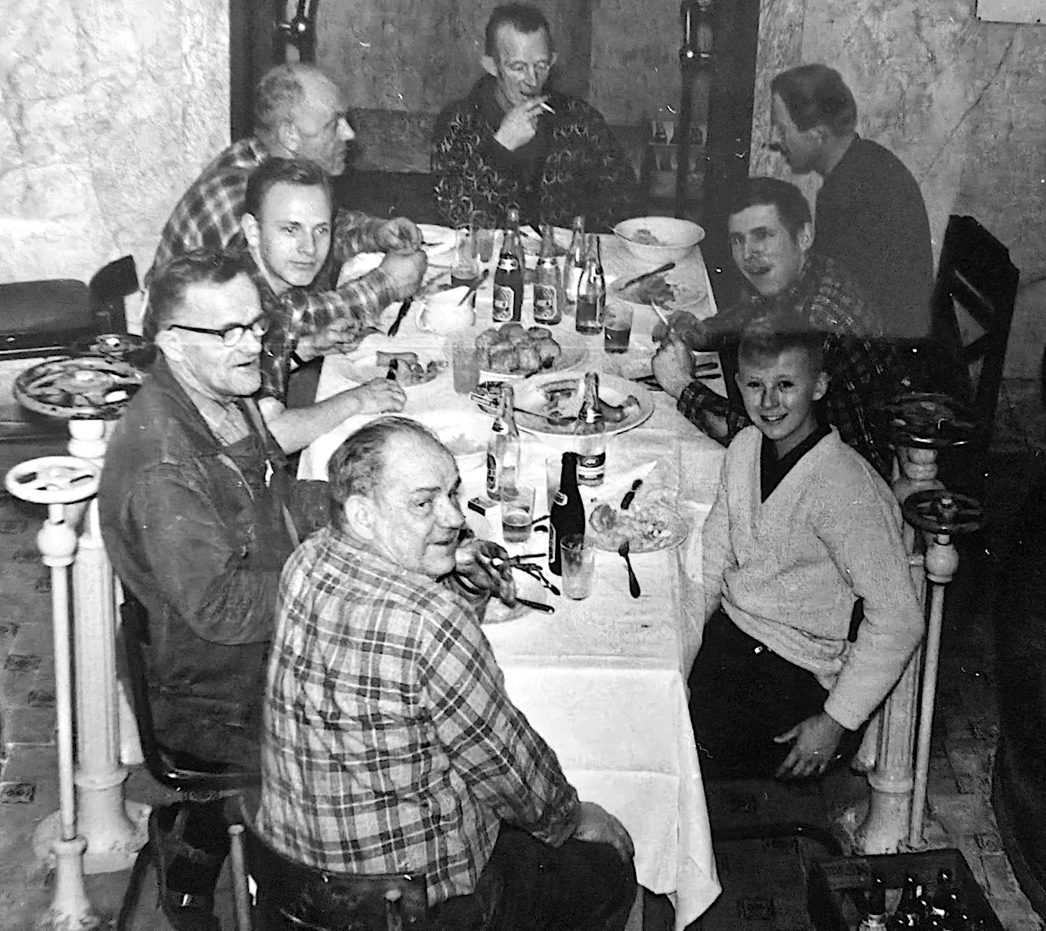 Julebord i brygghuset 5. januar 1967.