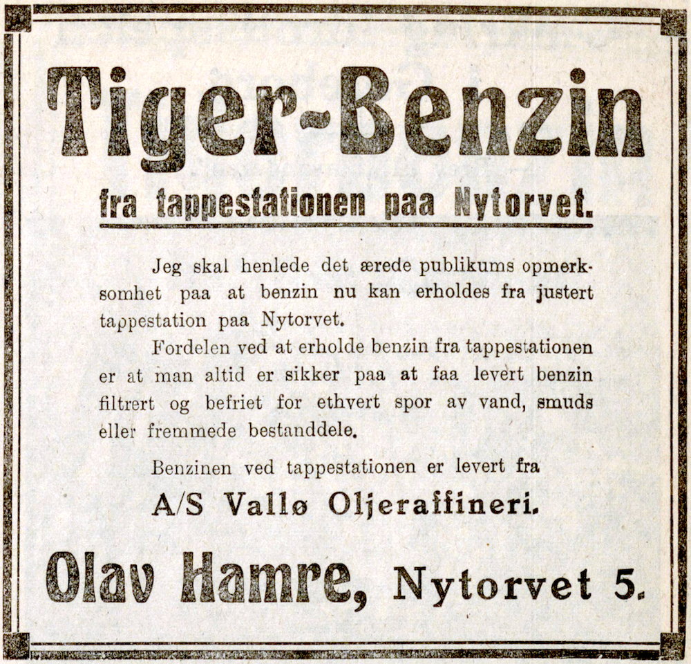 Annonse fra 1923.